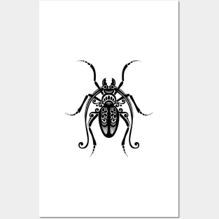 Print with Ornate Exotic Beetle Posters and Art